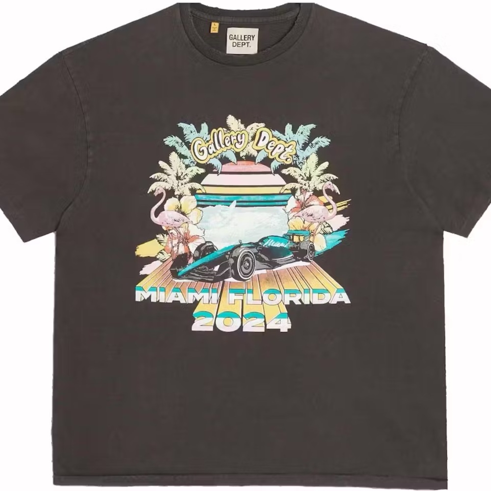 Gallery Dept. x Miami International Autodrome F1 Tee – Vintage Black